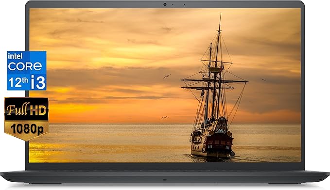 ديل لابتوب انسبايرون 15 3520 للاعمال بشاشة FHD 15.6 بوصة ومعالج انتل كور i3-1215U جيل 12 سداسي النواة وذاكرة RAM 16GB وSSD 512GB وبطاقة رسومات انتل UHD وواي فاي 6 وبلوتوث ومضاد للتوهج وويندوز 11 هوم