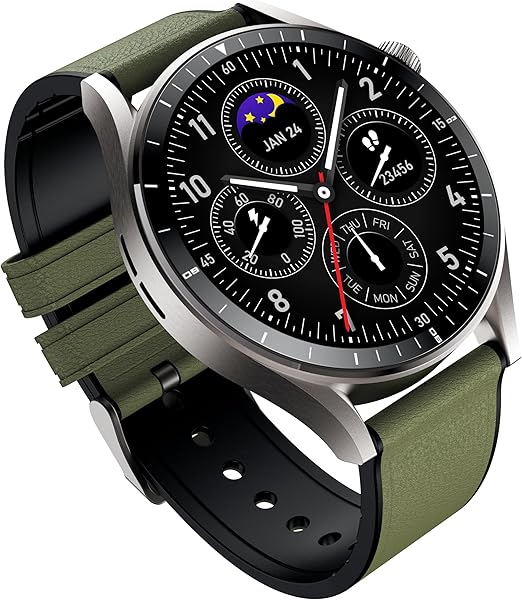 ساعة اكس ووتش N4 برو XW4E شاشة اموليد HD 1.43 بوصة مقاومة للماء IP68، وقت استخدام 12 يوم وبلوتوث 5.3، قياس ضربات القلب ونسبة الأكسجين، شحن لاسلكي بطارية 300mAh ودعم مكالمات من انفينيكس، تيتانيوم جراي