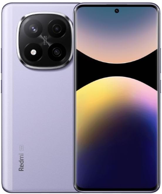 موبايل ذكي ريدمي نوت 14 برو بلس شبكة الجيل الخامس 5G من شاومي، رام 12 256 جيجا، شاشة 6.66 بوصة 1.5K، مستشعر بصمات الاصابع، كاميرا 200 ميجابيكسل، ان اف سي، شحن سريع 120 وات، أرجواني فاتح(مع شاحن)
